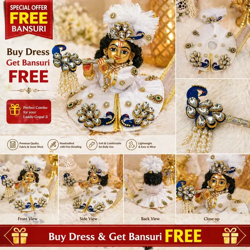 Laddu Gopal Embroidered Dress